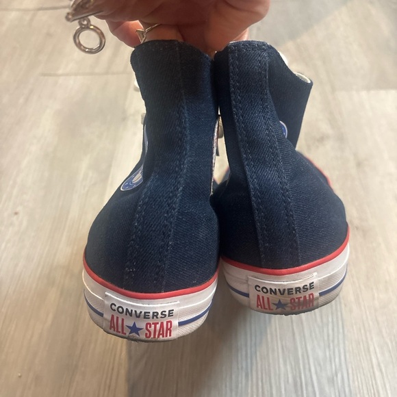 Converse High-Top Sneakers - Dark Blue and White - Picture 3 of 6